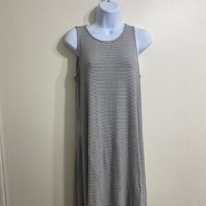 Old Navy Maxi Short Striped Black and White Sleeveless Dress
